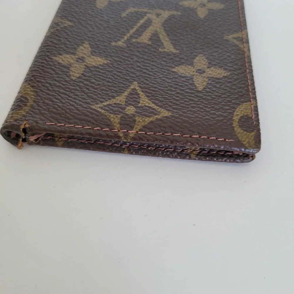 Louis Vuitton Vintage Monogram Bifold Wallet Brown Canvas Made in France 841